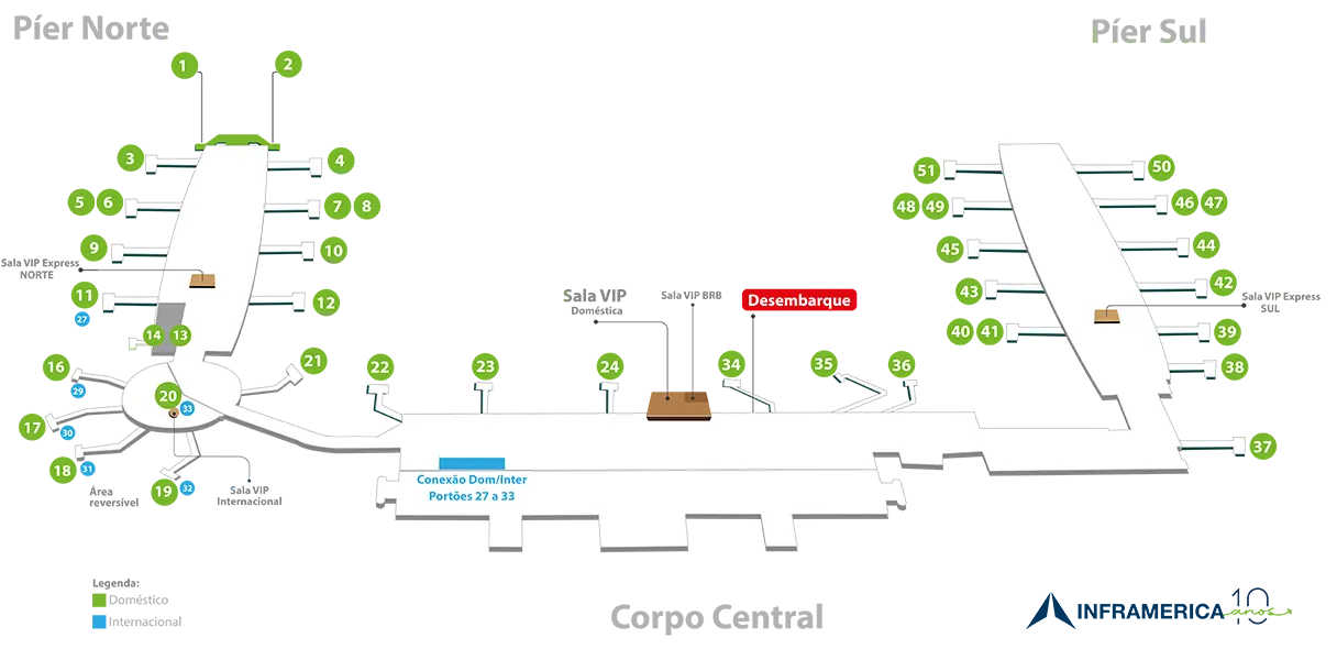 Mapa do Aeroporto de Brasília